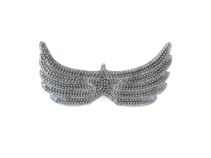 APLIQUE STRASS Y PIEDRAS TERMOAD CHARRETERA 7 CM X 15 CM X 2 UN